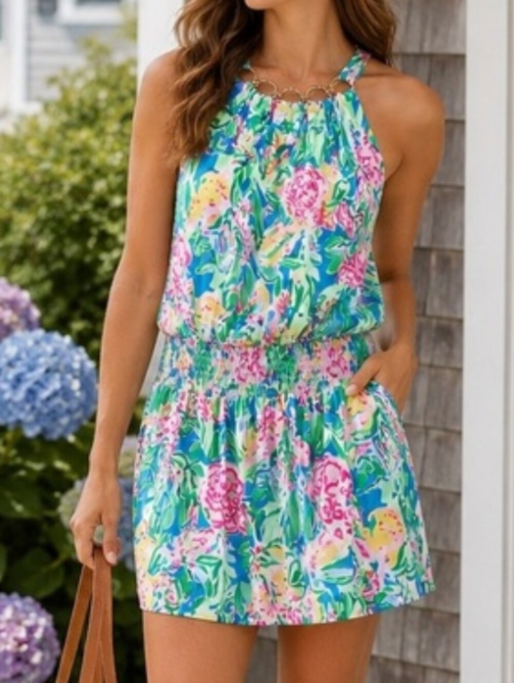 Lilly Pulitzer Shirelle Skort Romper Grove Garden Floral Skirted Size M